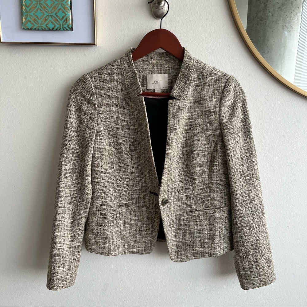 Loft tweed blazer 🖤🤍
